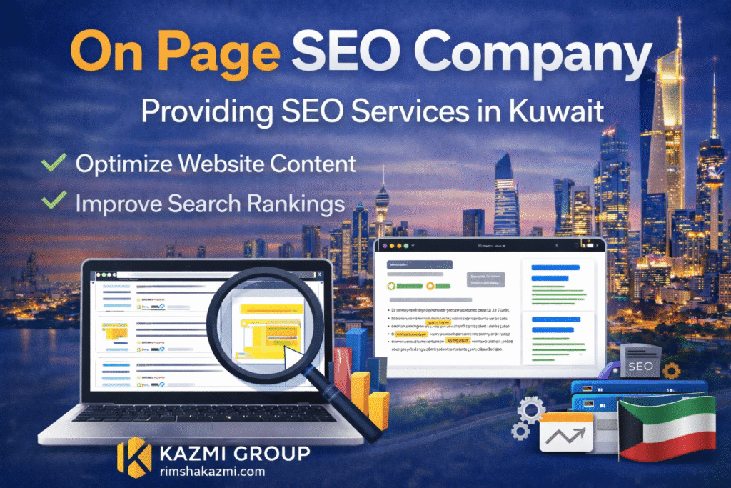 On page SEO company providing SEO services in Kuwait by Kazmi Group