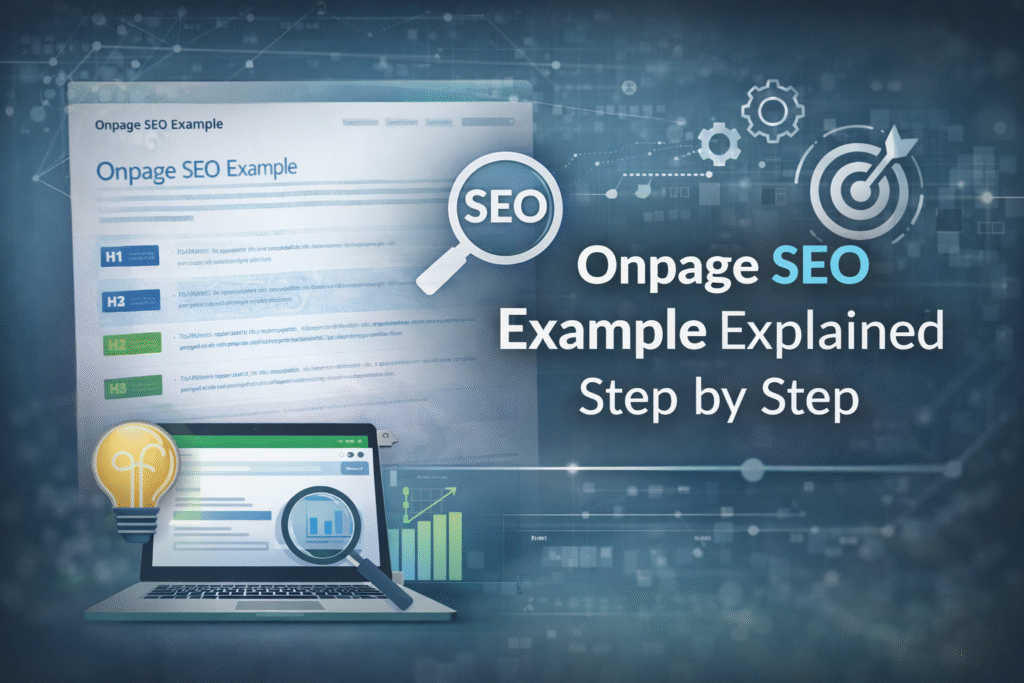 Onpage SEO example explained step by step for beginners