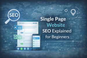 SEO on single page website explained for beginners with clear structure and layout